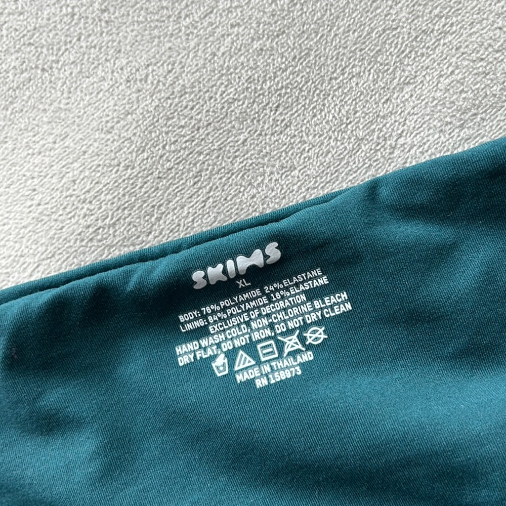 New SKIMS Fits Everybody Bandeau Bralette in Teal Size XL - Picture 6 of 6